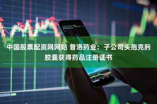 中国股票配资网网站 普洛药业：子公司头孢克肟胶囊获得药品注册证书